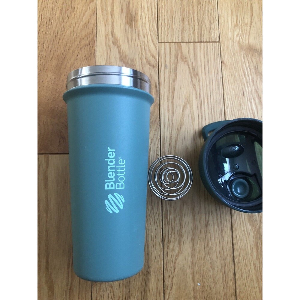 20 oz. Blender Bottle Stainless Steel with Screw and Flip Top Green